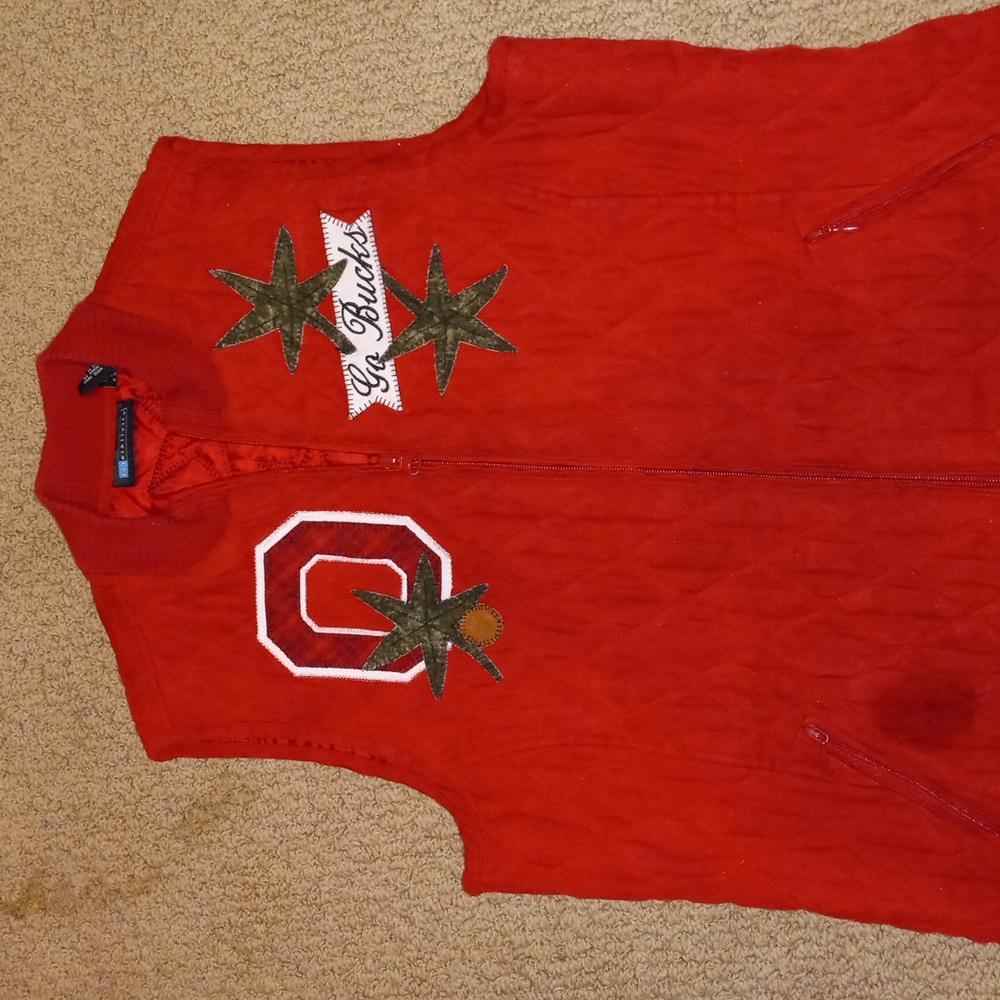 Women's Ohio State University quilted vest size M